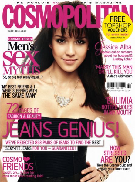 Джессика Альба в журнале Cosmopolitan UK. Март 2010