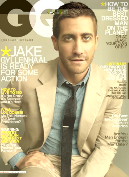 Джейк Джилленхоол для журнала GQ. Май 2010