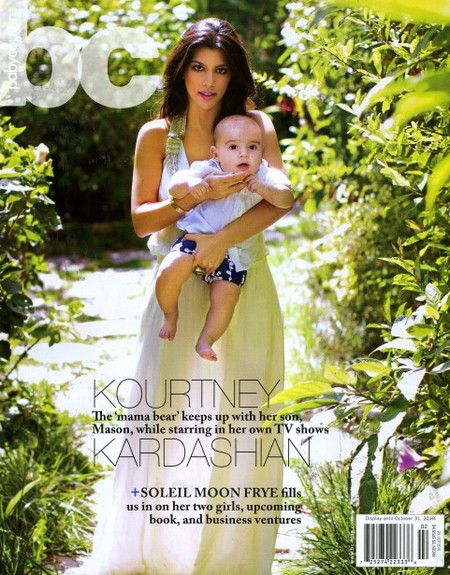 Кортни Кардашиан с ребенком в журнале Baby Couture