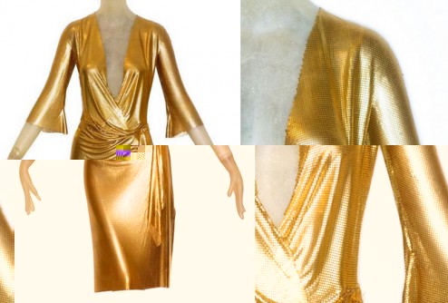 Gold Draped Metal Mesh Dress — «золотое» платье от Джанни Версаче